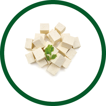 Coseup tofu isolated on white background 