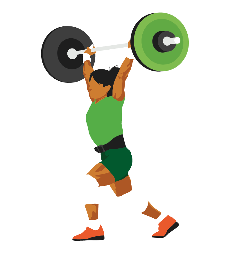 Female power lifter