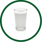 fresh milk in the glass on white background