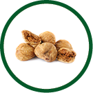 Pile of tasty dried figs on white background