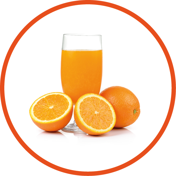 Orange juice and orange isolated on white background