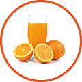 Orange juice and orange isolated on white background