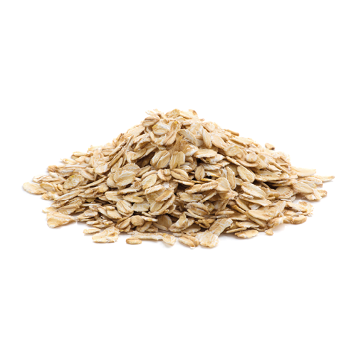 pile of oatmeal isolated on white background