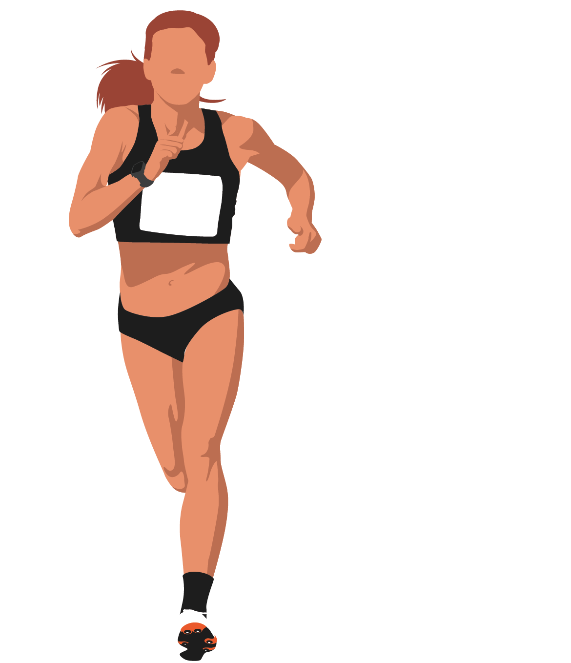 Female athlete running