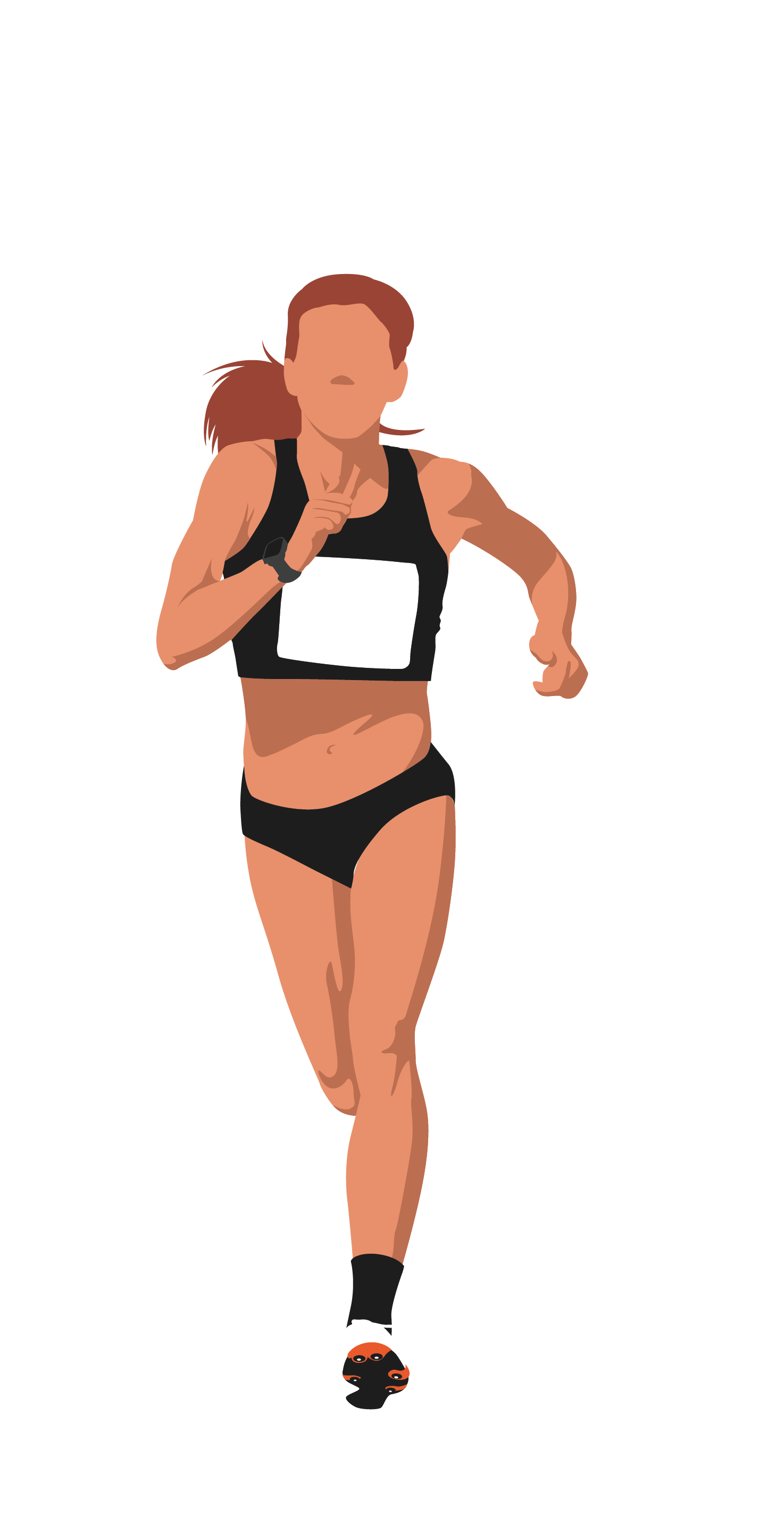 Female athlete running
