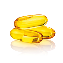 Fish Oil supplement Capsules best source of omega-6 and vitamins for health isolated on white background, health care and medical concept