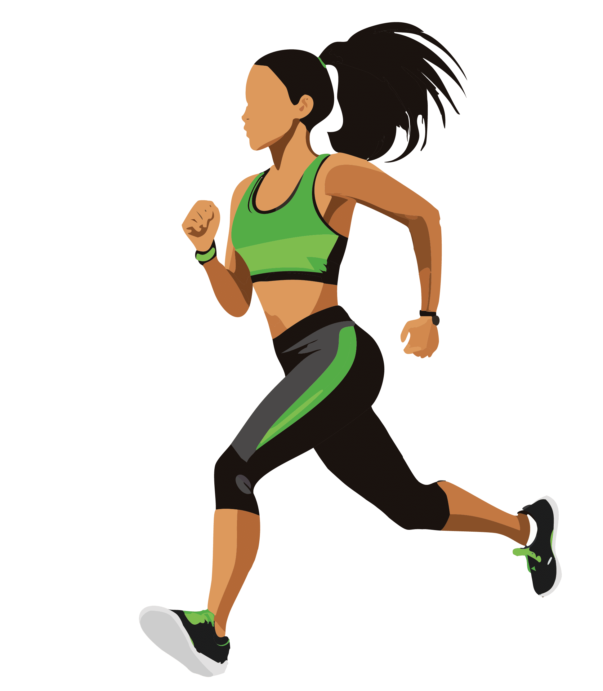 Female athlete jogging