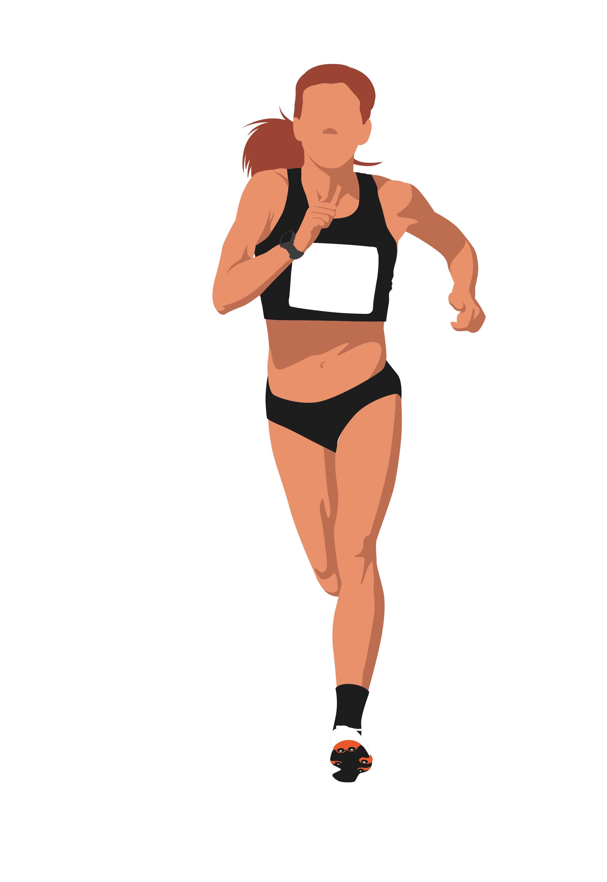 Female athlete running