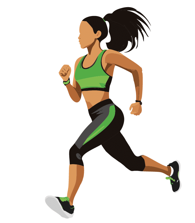 Female athlete jogging