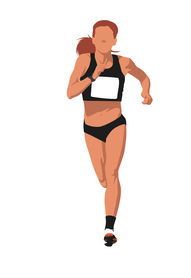 Female athlete running