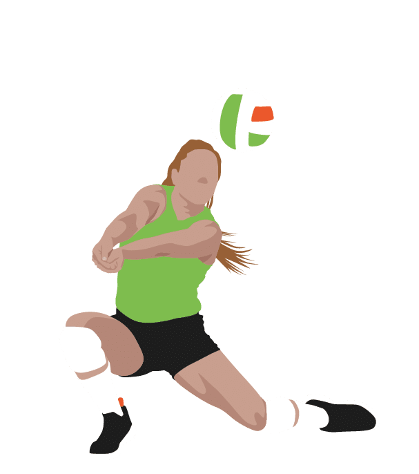 Femal volleyball player