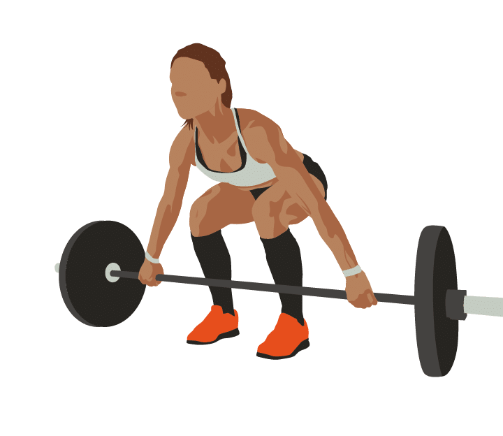 Female dead lifting weights