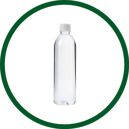 plastic bottle of water isolated on a white background