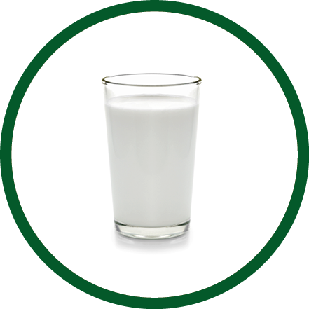 fresh milk in the glass on white background