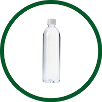 plastic bottle of water isolated on a white background