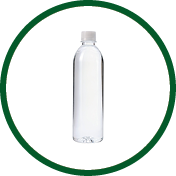 plastic bottle of water isolated on a white background