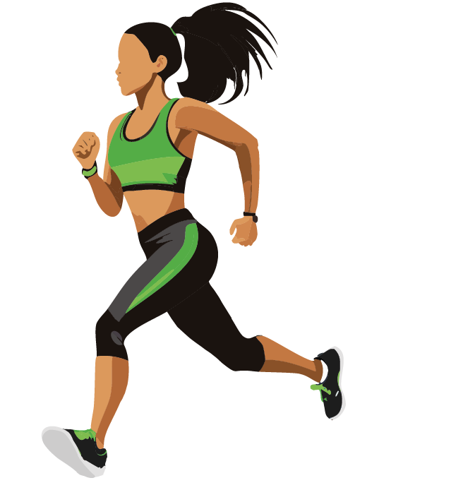Female athlete running 
