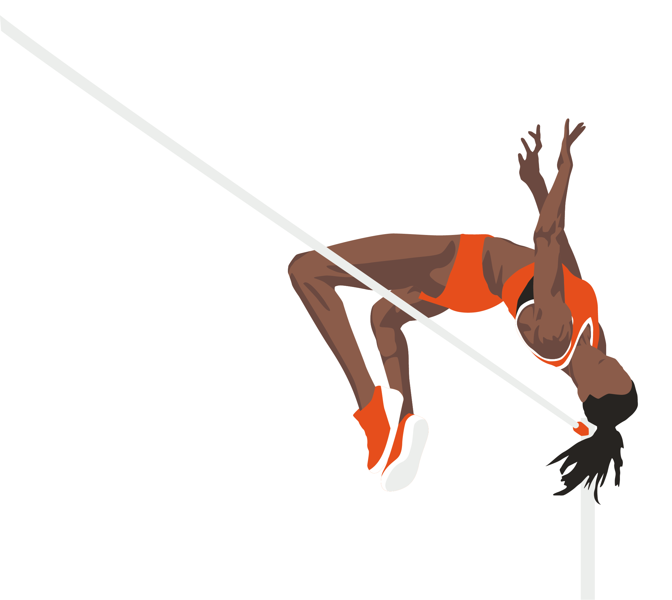 Female athlete doing the high jump
