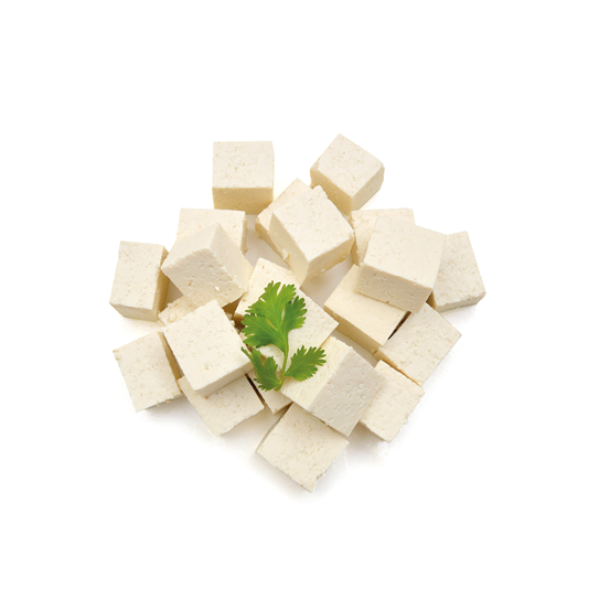 Coseup tofu isolated on white background 