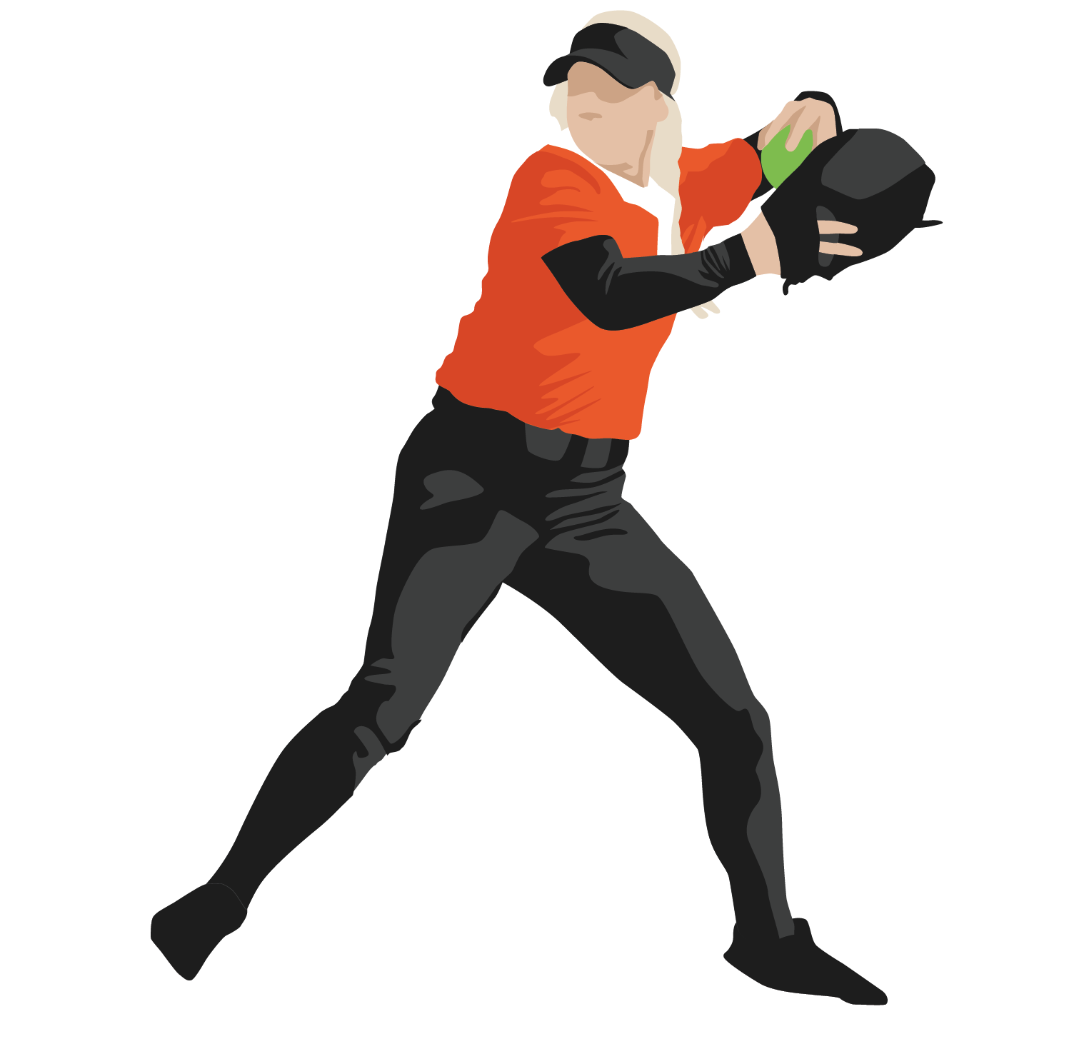 Female baseball pitcher