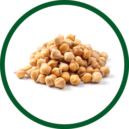 Pile of organic raw chickpeas seeds ingredient food with white background Generative AI Illustration.