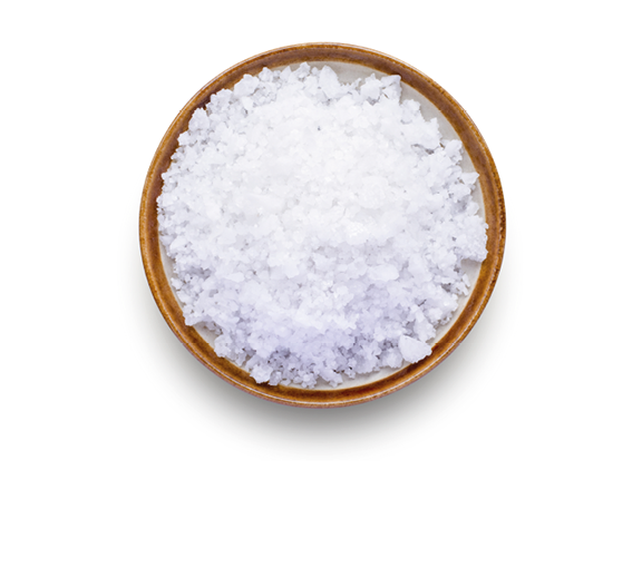 Pile of pure natural sea salt isolated on