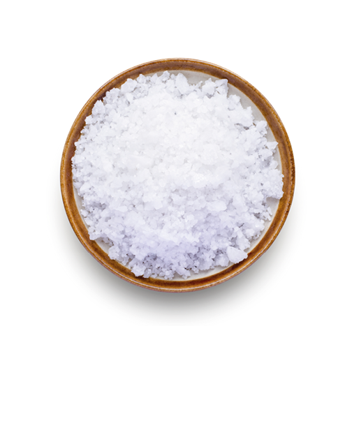 Pile of pure natural sea salt isolated on