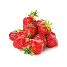 bunch of strawberries isolated on the white background.