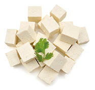 Coseup tofu isolated on white background 