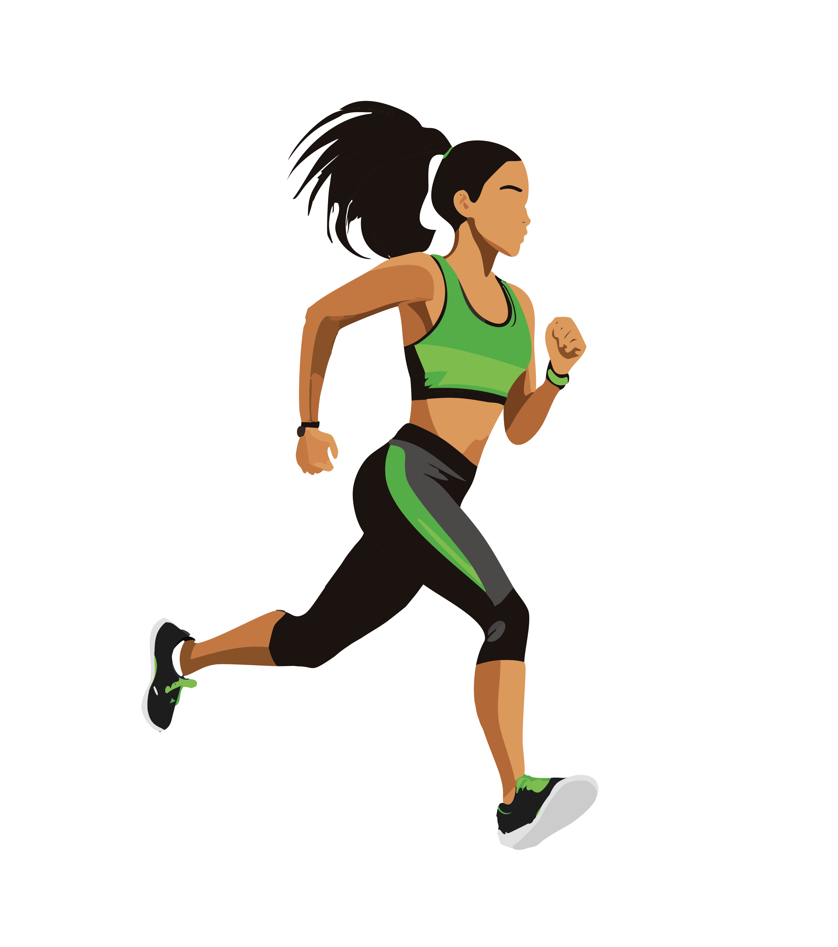 Female athlete running