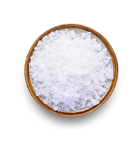 Pile of pure natural sea salt isolated on