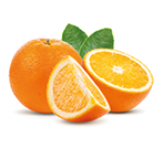 orange fruit isolated on white background. Full depth of field