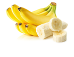 bananas isolated on the white background.