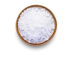 Pile of pure natural sea salt isolated on
