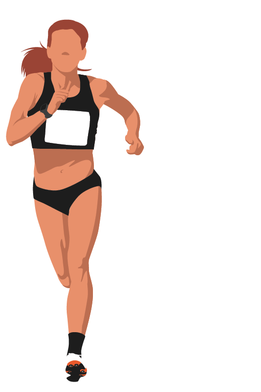 Female athlete running