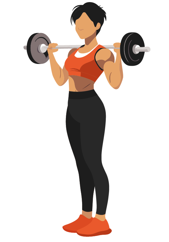 Female athlete lifting weights