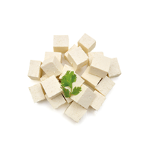 Coseup tofu isolated on white background 
