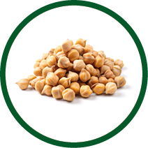 Pile of organic raw chickpeas seeds ingredient food with white background Generative AI Illustration.