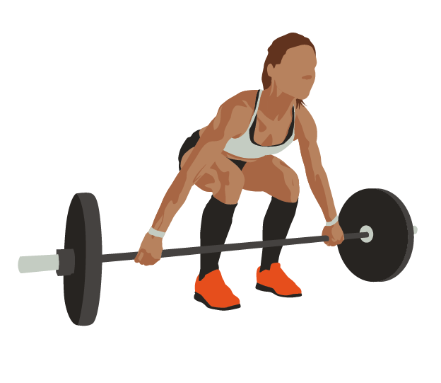 Female athlete lifting weights