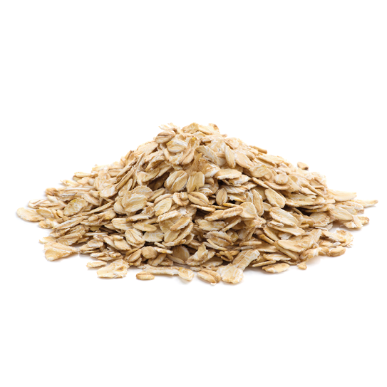 pile of oatmeal isolated on white background