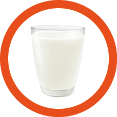 glass of milk top view front view glass of milk isolated on white background