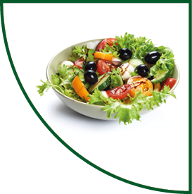 vegetable salad with mozzarella isolated on white background