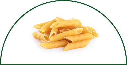 Penne rigate pasta isolated on white background. With clipping path.