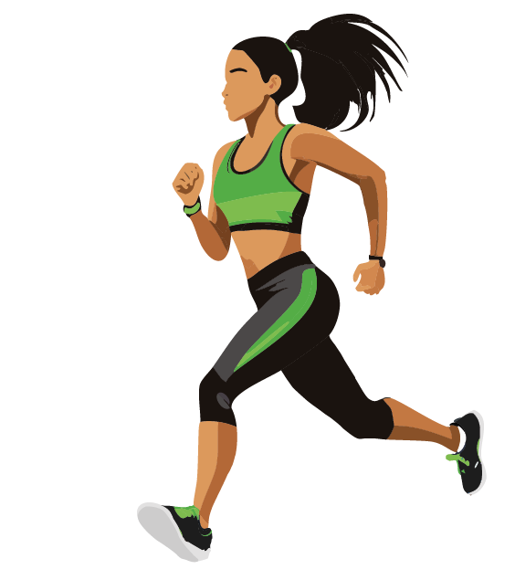 Female athlete running 