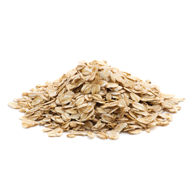 pile of oatmeal isolated on white background
