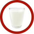 glass of milk top view front view glass of milk isolated on white background