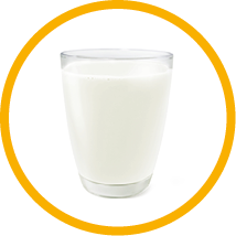 glass of milk top view front view glass of milk isolated on white background