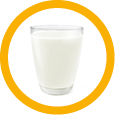 glass of milk top view front view glass of milk isolated on white background