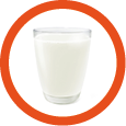 glass of milk top view front view glass of milk isolated on white background