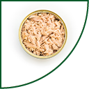 Canned tuna isolated, open tuna tin on a white background, Canned soy, Tuna packed in water